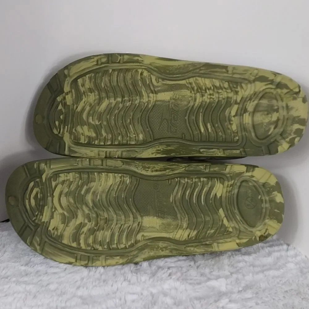 Crane Green Tie Dye Croc-like Shoes